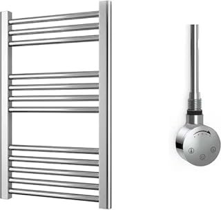 Companyblue 400 x 700mm Electric Heated Towel Rail - Chrome Flat Ladder Bathroom Radiator