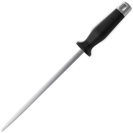 Viking Küchenmesserschärfer, 25,4 cm Messer- und Besteckschärfstab, deutscher Stahl, Schwarz