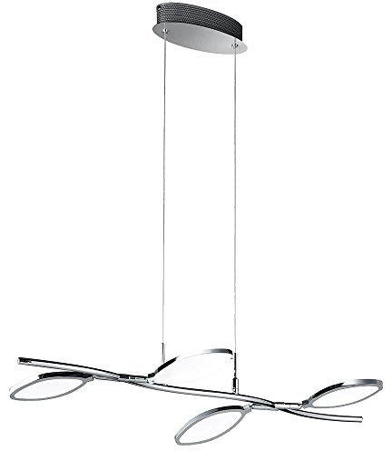 WOFI 7110.04.01.6000 A, Pendelleuchte, Metall, 18 watts, Integriert, Chrom, 84.5 x 11.5 x 150 cm