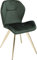 Kare Design Stuhl Viva, eleganter Stuhl, perfekt als Esszimmerstuhl oder Schminktischstuhl, stabil auf filigranen Beinen, samt- grüner, (H/B/T) 82x45x52