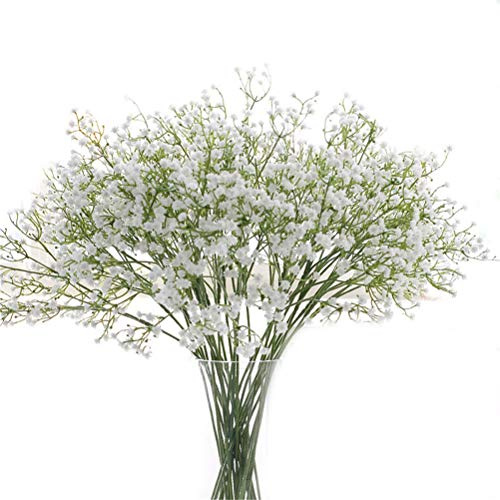 Gumolutin Lot de 9 Fleurs artificielles d'haleine de bébé au Toucher réaliste – Tiges Flexibles de 53,3 cm pour Bouquets de Mariage, centres de Table et décoration extérieure (imperméables,