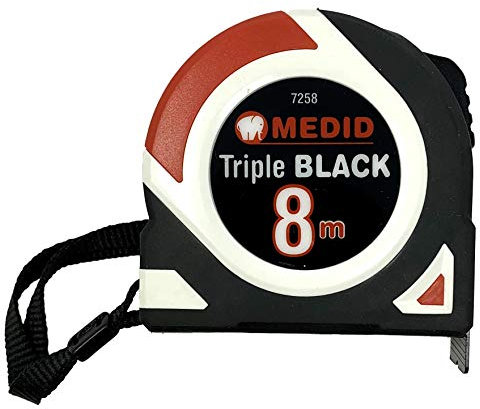 Medid 7258 Mètre ruban triple noir