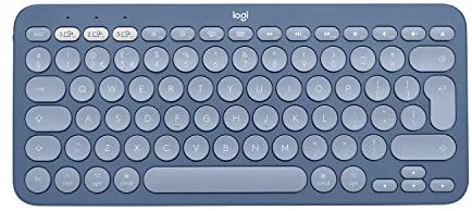Logitech K380 Teclado Bluetooth multidispositivo para Mac con perfil compacto, Easy-Switch, 2 años de duración de la batería, Compatible con MacBook Pro, Macbook Air, iMac, iPad, Arándano
