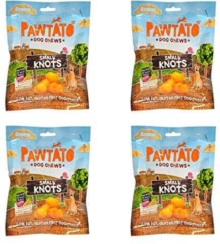 Benevo Pawtato Kauspielzeug für Hunde, klein, 150 g, 4 Stück