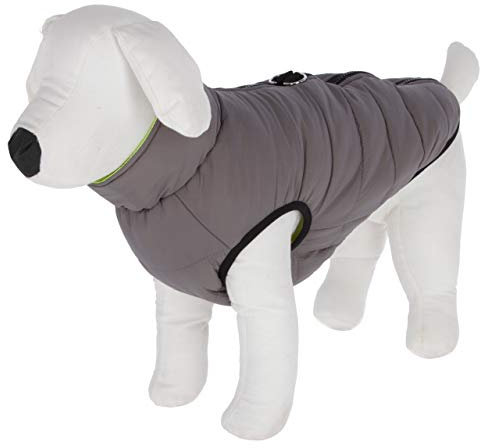 Kerbl Pet Steppmantel Charmonix, grau/neon gelb, S 35 cm