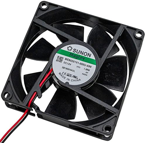 Fan 12V DC 1,56W 80x80x20mm 61,1m³/h 3300U/Min 61,1m³/h Sunon ME80201V1-A99