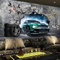 MGQSS 3D Wandbild selbstklebende Tapete Sportwagen Auto 3D Kinderzimmer Tapete Poster Fototapete Junge Mädchen Schlafzimmer Raumdekoration Umweltschutz(B)300x(H)210 cm