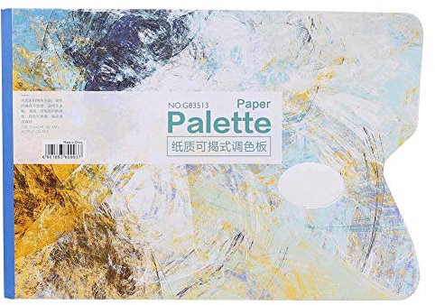 Sheens Palette Papier, 25 Feuilles Palette jetable Palette de mélange Palette de Papier Blanc pour Peinture à l'huile Gouache Peinture Acrylique aquarelles caséines