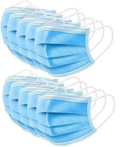 Einweg-Schutzmaske, 3-lagiges Material, hergestellt aus schmelzgeblasenem Vliesstoff, Standardgröße 18 × 9 cm, mit einer Maske zum Gehen mit dem Hund-100 Stück