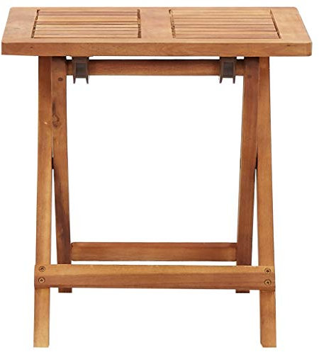 Festnight Klappbarer Garten-Couchtisch 40 x 40 x 40 cm Massivholz Akazie Klappbar Gartentisch Beistelltisch Klapptisch Balkontisch Holztisch