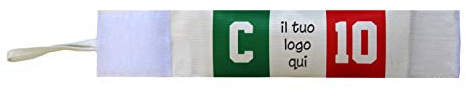 Fashion Graphic Fascia Capitano Modello Italia Italiana Elasticizzata con Laccetto Braccio Personalizzata con Logo E Numero