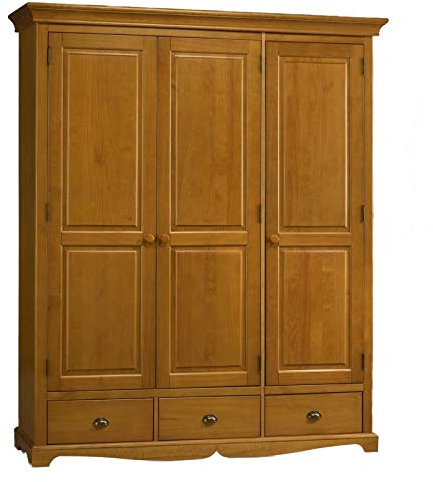 Beaux Meubles Pas Chers Armoire Penderie Pin Miel 3 Portes 3 T