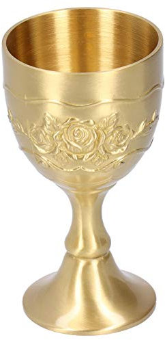 Vintage Bronze Weinbecher, Vintage handgemachte Messing König Royal Chalice geprägte Tasse für Getränke Kaffee, Bier, Whisky, Vintage Weinbecher (large)