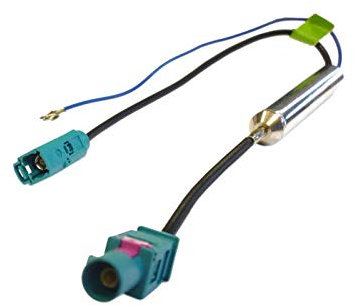 Schlauer-Shop24 Dietz 8551 Phantomadapter FAKRA Stecker- FAKRA Buchse - für alle Fahrzeuge mit Fakra Stecker und aktiv Antenne