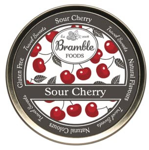 Bramble Foods Lattina in Metallo | Caramelle Inglesi Dure Gusto Ciliegia - 200 Gr | Caramelle Dure Frutta