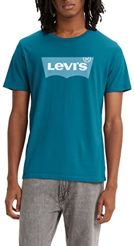 Levi's Men's Graphic Crewneck Tee T-Shirt, Batwing Ocean Depths, XS