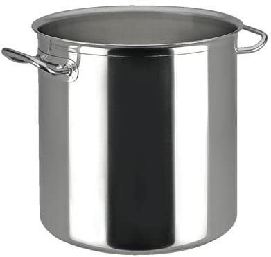 METRO Professional Olla para sopa, acero inoxidable, Ø 28 cm, 17 L, altura: 28 cm, cazuela, inducción, alta, apta para horno, gas, vitrocerámica