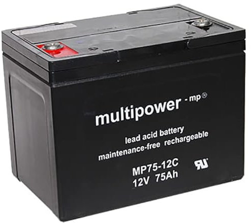 Blei-Akku Multipower MP75-12C, 12 Volt, 75 Ah