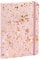 Idena 12250 - Quaderno Sparkle Rose, quadrato, 14 x 20 cm, 192 pagine, 100 g/m², con tasca ad alamari, nastro e chiusura in gomma, 1 pz.