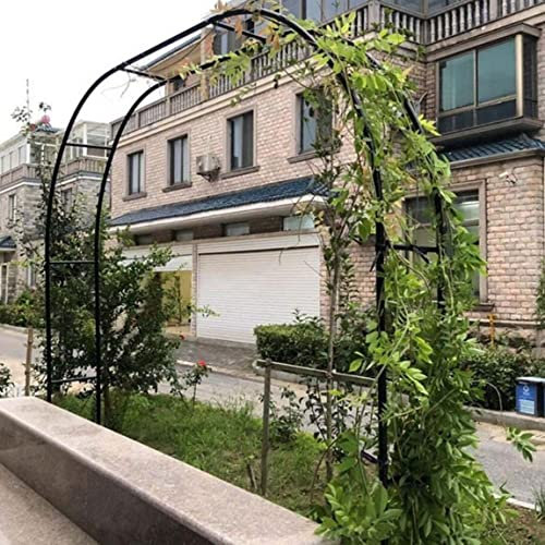 YIHEMEI Arche Rosier Jardin en Métal,Treillis D'arche De Jardin Tonnelles,métal Pergola de Jardin,Decoration pour Mariage,pour Plantes Grimpantes extérieur,Noir,350x220cm