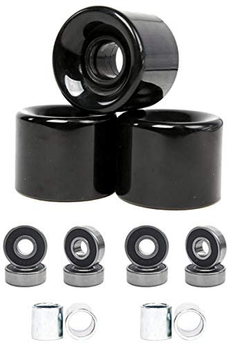KVSERT 4 Stück 60 mm Skateboard-Rollen + ABEC-9 Kugellager und Abstandshalter Cruiser-