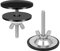 2pzs Tapa Agujero Fregadero, 5cm Negro Mate Tapa Agujero Grifo Fregadero Acero Inoxidable Tapa Orificio Fregadero Tapón para Orificio De Grifo de Fregadero