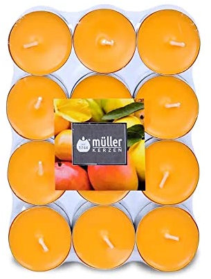 Müller Chauffe-Plat Parfumées – Santal – 39×15 mm – 4h de Combustion – Cire Brune – Lot de 24
