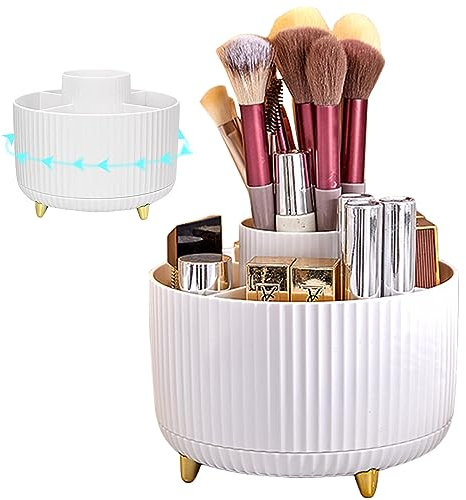 Kosmetik Make Up Organizer, Schminktisch Organizer, 360°Drehbarer Kosmetik Organizer, Makeup Organizers, Organizer Schminke, Schmink Organizer für Zimmer Decor Schlafzimmer Bad Frisiertisch