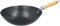 alpina Wok Pan Diameter 30 cm with Non-Stick Coating Stainless Steel Pan with Wooden Handle Not Suitable for Induction Cookers Black