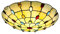 Tiffany Retro Küchenlampe Wohnzimmer Deckenleuchte Vintage Loft Deckenlampe E27 Gang Beleuchtet Porchlight Corridorleuchten für Schlafzimmer Esszimmer Gang Korridor Flur Farbe Glas Lampenschirm (40CM)