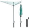 3 Arm Rotary Washing Lines Outdoor, 30m PVC Coated Washing Lines Folding Rotary Airer Rotating Clothes Airer Dryer with Free Ground Spik,Green