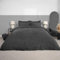 OHS Quilt Covers King Size Grey Thick Ribbed, Reverse Teddy Fleece Duvet Set Fluffy Bedding Ultra Soft Duvet Covers with Pillowcases Thermal Bedding
