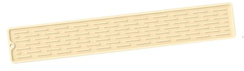 MagiDeal Tapis d'égouttage de vaisselle, planche de séchage d'ustensiles, plateau de tapis de cuisine, support de casserole chaude, tapis de séchage rapide, jaune