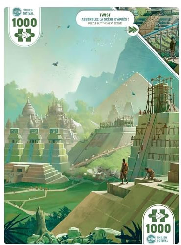 Puzzle 1000 pièces Iello Twist Ancient Pyramids