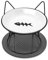 Avmvnvc Gamelle Chat Surélevée - Bols en Céramique avec Support en Métal Antidérapant pour Chats et Petits Chiens - Tapis Antidérapant Inclus