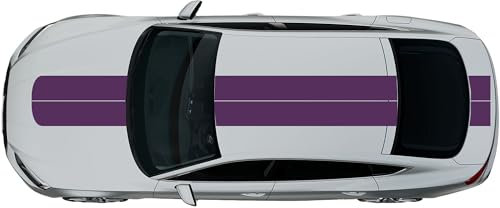 Kiwistar Viperstreifen glänzend - 2 STK 15 x 400 cm - Violett Rennstreifen, Aufkleber, Rallystreifen - ohne Übertragungsfolie - Tuning - Viper - Racing - Zierstreifen