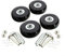 Zoegneer Gepäckräder, 4 x Gepäck-Ersatzräder, Gummi, Schwarz, für Personenkraftwagen, 43 mm x 18 mm, HTAZ4KW1BW637OC1QQ3PN5YV6ST1