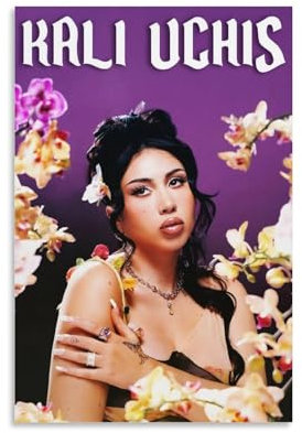 Kali Uchis Poster, Leinwand, Wandkunst, dekoratives Wohnkultur, Gemälde für Wohnzimmer, Schlafzimmer, 40 x 60 cm, ungerahmter Stil