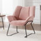 Wahson Sessel Wohnzimmer Einzelsofa Loungesessel modern Relaxsessel mit Metallbeinen, Chenille, für Wohnzimmer/Schlafzimmer, Rosa