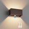 Klighten 18W Außenwandleuchte mit Bewegungsmelder Innen/Außen 3000K Außenlampe mit Bewegungsmelder Wandlampe Einstellbar Abstrahlwinkel, mit Austauschbarer G9 LED Lampe (Bronze)