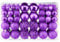 Taeku Weihnachtskugeln Set, 100 Stück Weihnachtsbaumschmuck Kunststoff matt glänzend Christbaumkugeln Christbaumschmuck Anhänger Weihnachtsdeko Ø3-6 cm (Violett)