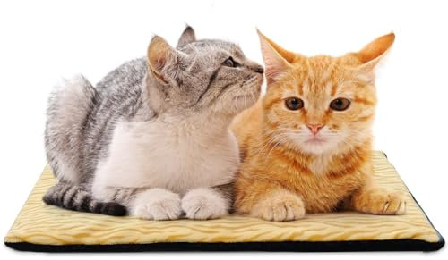 AUPETEK Self-Warming Cat Bed Indoor/Outdoor Super Soft Self Heating Pet Mat Washable Thermal Pad for Cat & Dog