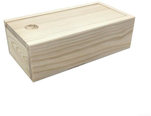 CWOQOCW Caja de madera hecha a mano con cubierta deslizante, cajón para guardar tesoros (14,5 x 7,5 x 4,5 cm)