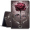 DIGTIALLL Case for Amazon Kindle Fire HD 8 & 8 Plus Tablet (12th Generation/10th Generation, 2024/2022/2020 Release) PU Leather Smart Protective Cover with Auto Sleep/Wake,Pink Rose