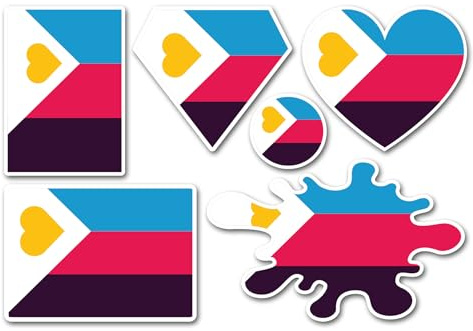 A5 Aufkleberbogen Polyamorie Flagge Vinyl Aufkleber – Pride LGBTQ Regenbogen Scrapbooking Dekoration Etikett Freund Mädchen Jungen Ästhetik #82270