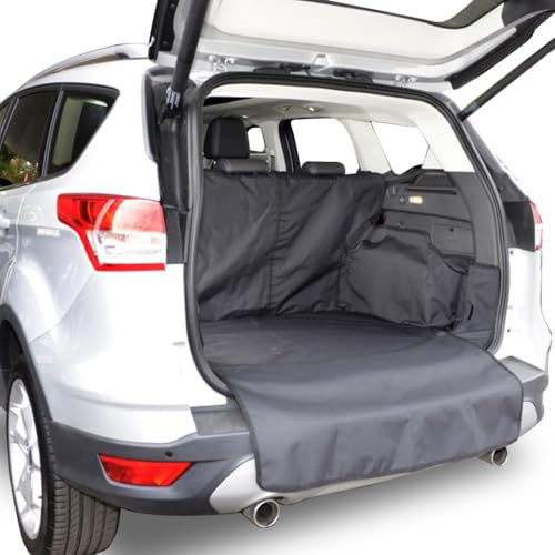 NOMAD Ford Kuga (2013-2019) Boot Liner [Upper Boot Position] Tailored Fit Car Floor Mat Protector Non Slip Waterproof Raised Edges Compatible Custom Fit Accessory Black Dog & Pet Friendly