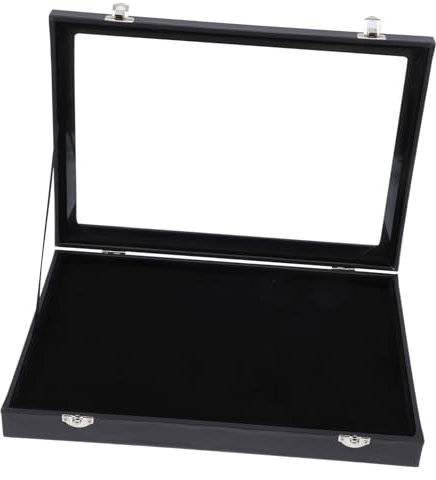 VILLFUL Holzbox Für Medaillenlagerung Broschenetui Aus Holz Präsentationsbehälter Für Abzeichen Holz Aufbewahrungsbox Mit Deckel Für Schmuckstücke