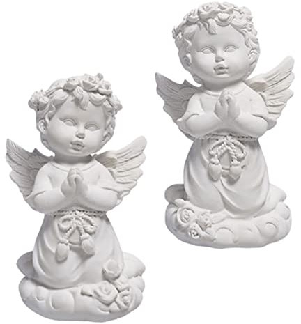 OFFSCH Estatua De Yeso Ángel Figuras Escayola Decoración De Resina Adorno Artesanal Decoración De Hogar