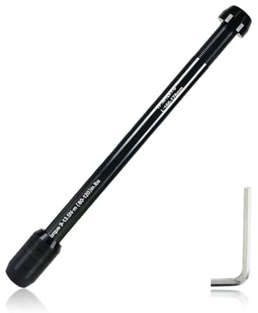 Fahrradtrainer Steckachsenadapter, Aluminiumlegierung, Vorderradadapter, Nabenspieß, hochfeste Trainingsachse, verstellbare Länge, Fahrrad-Hinterradbefestigungstrainer, M12 x P1.0