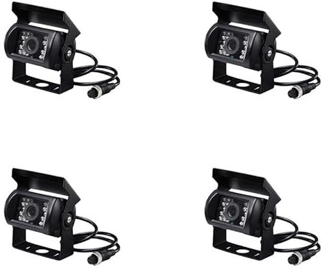 Vision Einparkhilfesystem 4X Auto Rückansicht Monitor Upgrade 700Tvl Ccd 18 Ir Rückfahr Kamera 12/24V Für LKW Für Caravan Bus Kabellose Rückfahrkamera